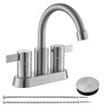 4 Inch Centerset Bathroom Faucet 2 Handle Vanity Sink Mixer Faucet with
