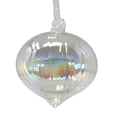 thumbnail image 1 of 4 Inch Clear Iridescent Onion Glass Christmas Ornament Decoration, 1 of 5