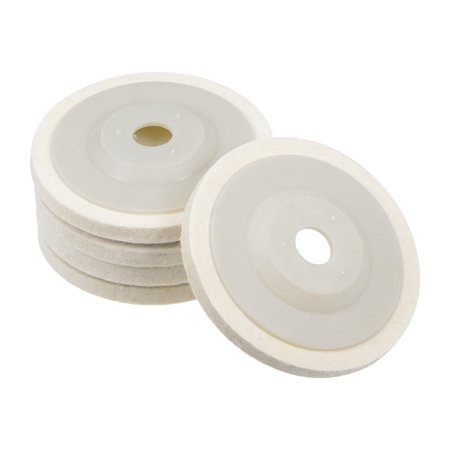 4-Inch Compressed Wool Polishing Wheel Round Buffing Pads 5pcs