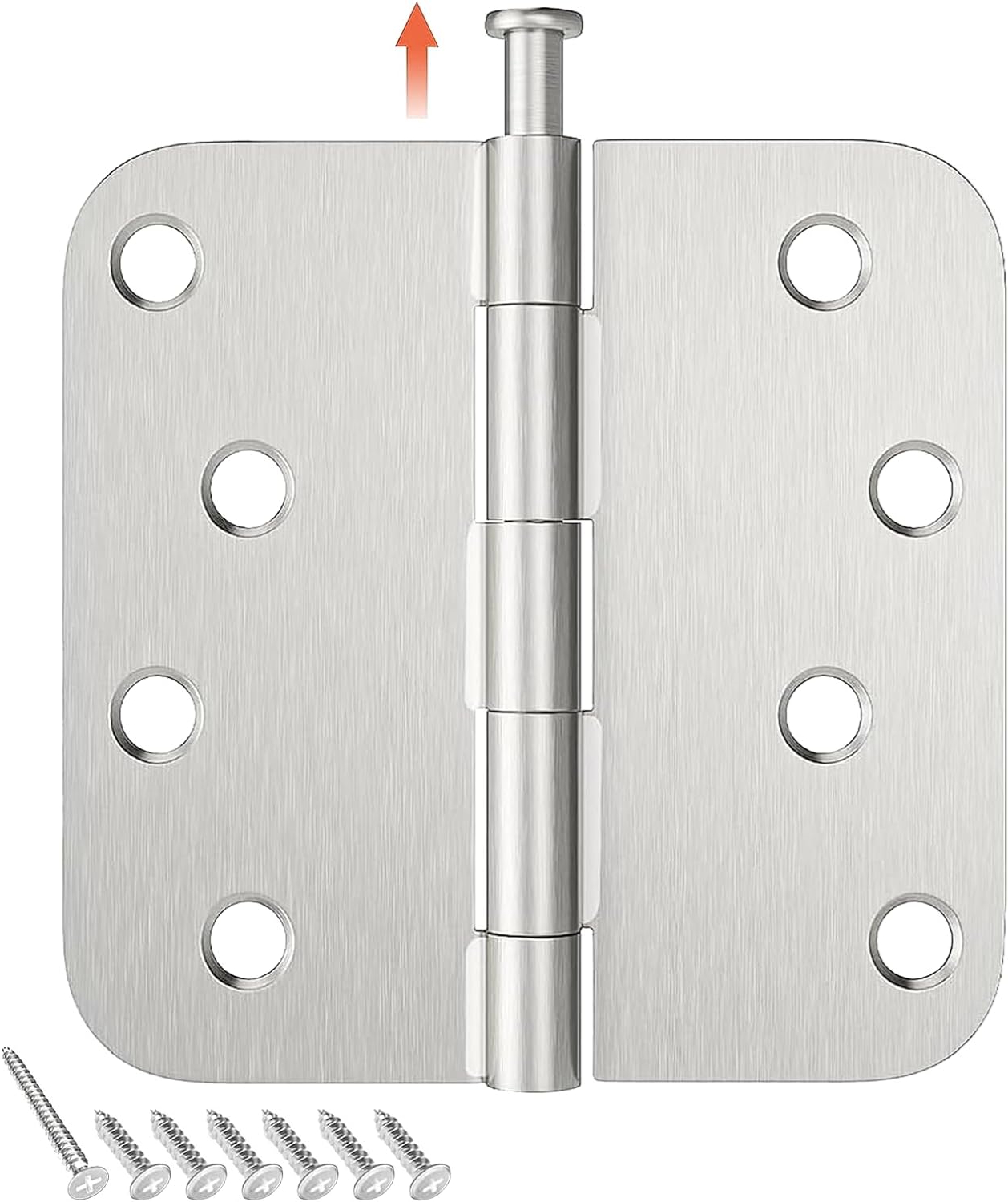 4 Inch Corner Exterior Door Hinges, 5/8'' Radius Door Hinges, 3 Pack ...