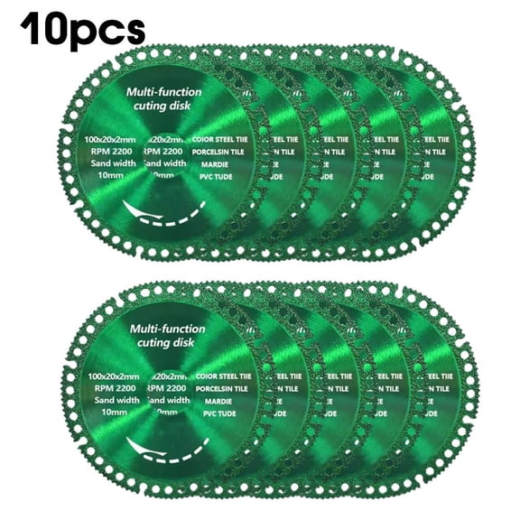 4 Inch Cutting Disc for Angle Grinder, Multi-Material Cut Off Wheel for Tiles, Marble, Metal, Wood, Ceramic - Thin & Fast Cutting, 10PCS