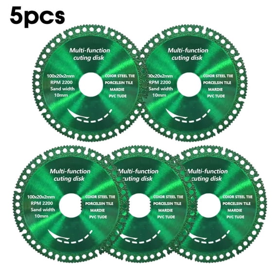 4 Inch Cutting Disc for Angle Grinder, Multi-Material Cut Off Wheel for Tiles, Marble, Metal, Wood, Ceramic - Thin & Fast Cutting, 5PCS