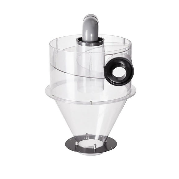 4 Inch Cyclone Dust Separator, Dust Deputy for Shop Vacuums, Retrofit Dust Collector, 2" Adapter, Fits 5-10 Gallon, Clear View Design
