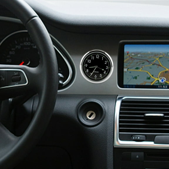 4 Inch Dashboard Fluorescent Clock - Mini Car Clock - Attaches To The Dashboard Of Car Or Truck And Has Mini Car Clock .