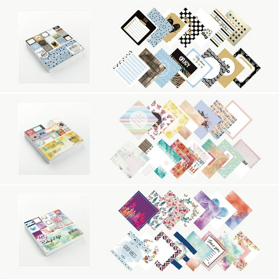 4 Inch Decorative Paper 180 Sheets Patterned Paper 45 Designs for Scrapbooking,Card Making and Crafts