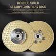 thumbnail image 1 of 4 Inch Diamond Cutting & Grinding Disc for Angle Grinder, Electroplated Double-Sided Star Blade, Wet/Dry for Tile, Marble, Fiberglass Edge Smoothing (5/8-11 Arbor), 1 of 4
