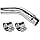 4 Inch Diesel Exhaust Elbow Tip, 4" Inlet to 5" Outlet, 23" Long Chrome Exhaust Pipe Elbow 2pcs 4'' Exhaust Clamps