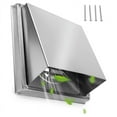 thumbnail image 1 of 4 Inch Dryer Vent Cover Outdoor Walls, Stainless Steel External Extractor Wall Vent Cushioned Non-Return Flap, 1 of 6