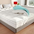 thumbnail image 1 of 4 Inch Dual Layer Memory Foam Mattress Topper King Size, 2 Inch Gel Memory Foam & 2 Inch Pillow Top Matrress Pad with 8-21 Inch Deep Pocket, 1 of 9