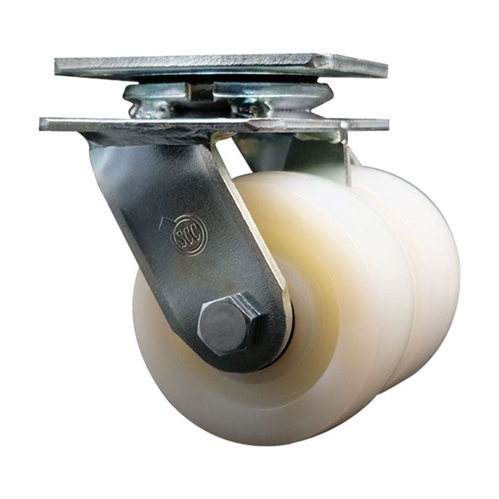 4 Inch Dual Nylon Wheels Swivel Caster with Ball Bearing Service Caster Brand
