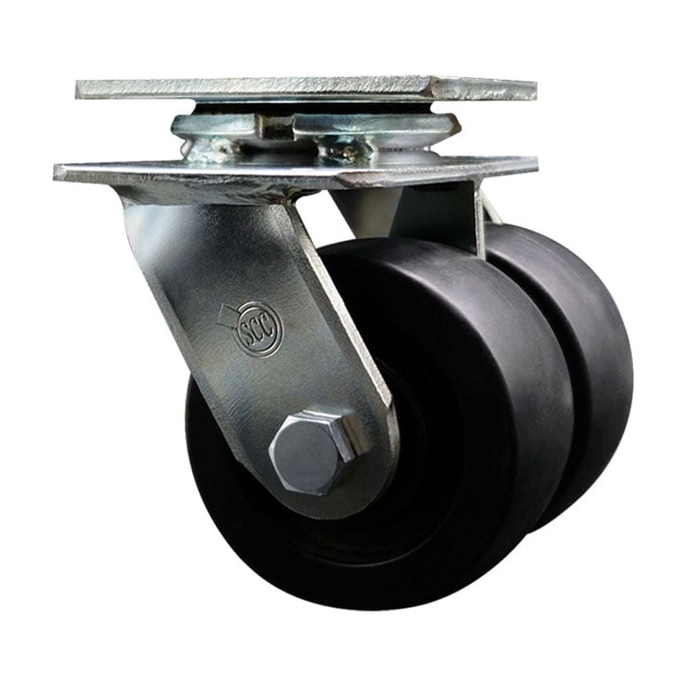 4 Inch Dual Polyolefin Wheels Swivel Caster with Ball Bearing Service Caster