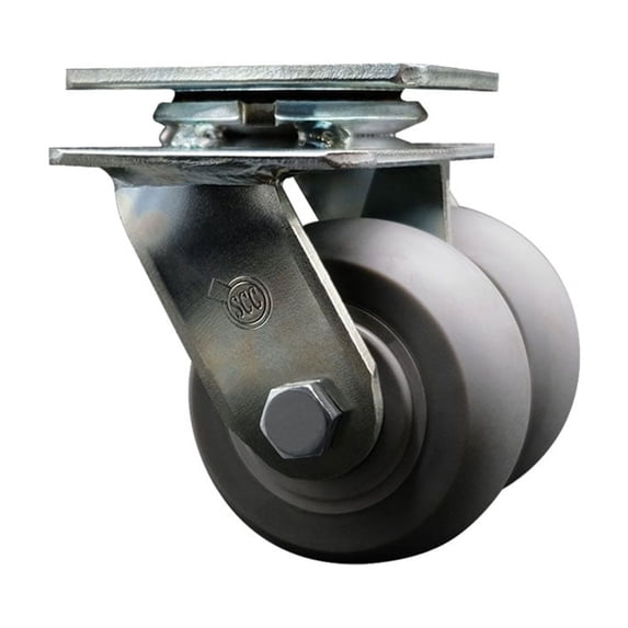 4 Inch Dual Thermoplastic Rubber Wheels Swivel Caster with Ball Bearing SCC