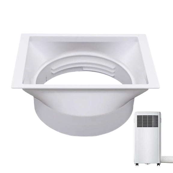 4 Inch Duct Adapter Square to Round Duct Plastic Duct Fitting Hvac Duct Connector Ventilation Adapter for Home Exhaust Vent and Air Duct Connection 1 Pack