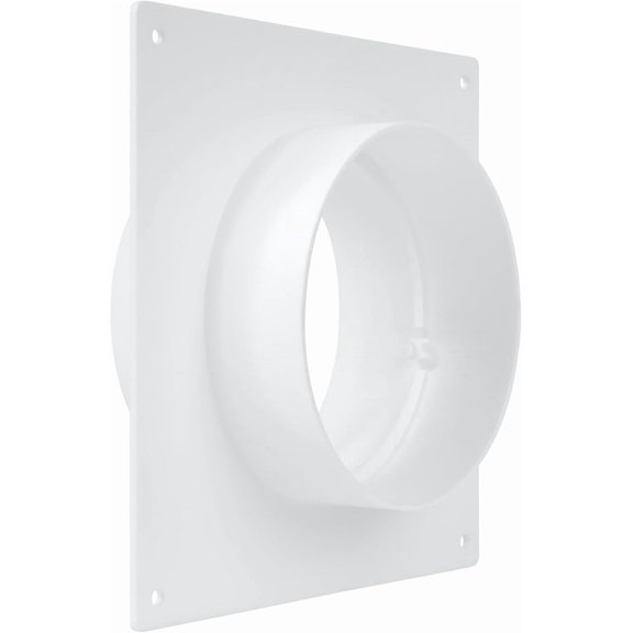 4 Inch Duct Connector Flange  Plastic Round Male Fit Vent Pipe Adapter  Wall Plate HVAC Exhaust & Intake Coupling  Airflow Fitting for Ventilation and Cooling Systems