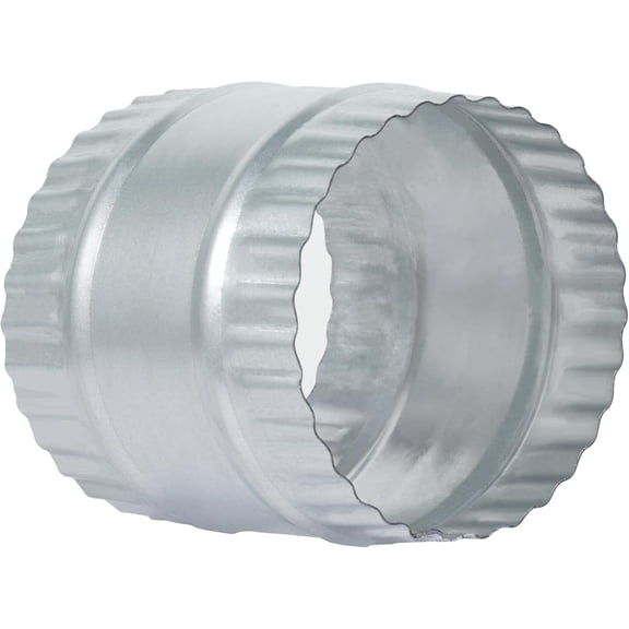 4 Inch Duct Connector, Galvanized Steel HVAC Coupling for Dryer Vent & Range Hood, Crimped Dryer Vent Coupling for Flexible & Rigid Ducting