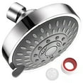 thumbnail image 1 of 4 Inch Easy Install Shower Head 5 Setting Adjustable Spray,Compact Bathroom Showerhead Replacement, 1 of 7