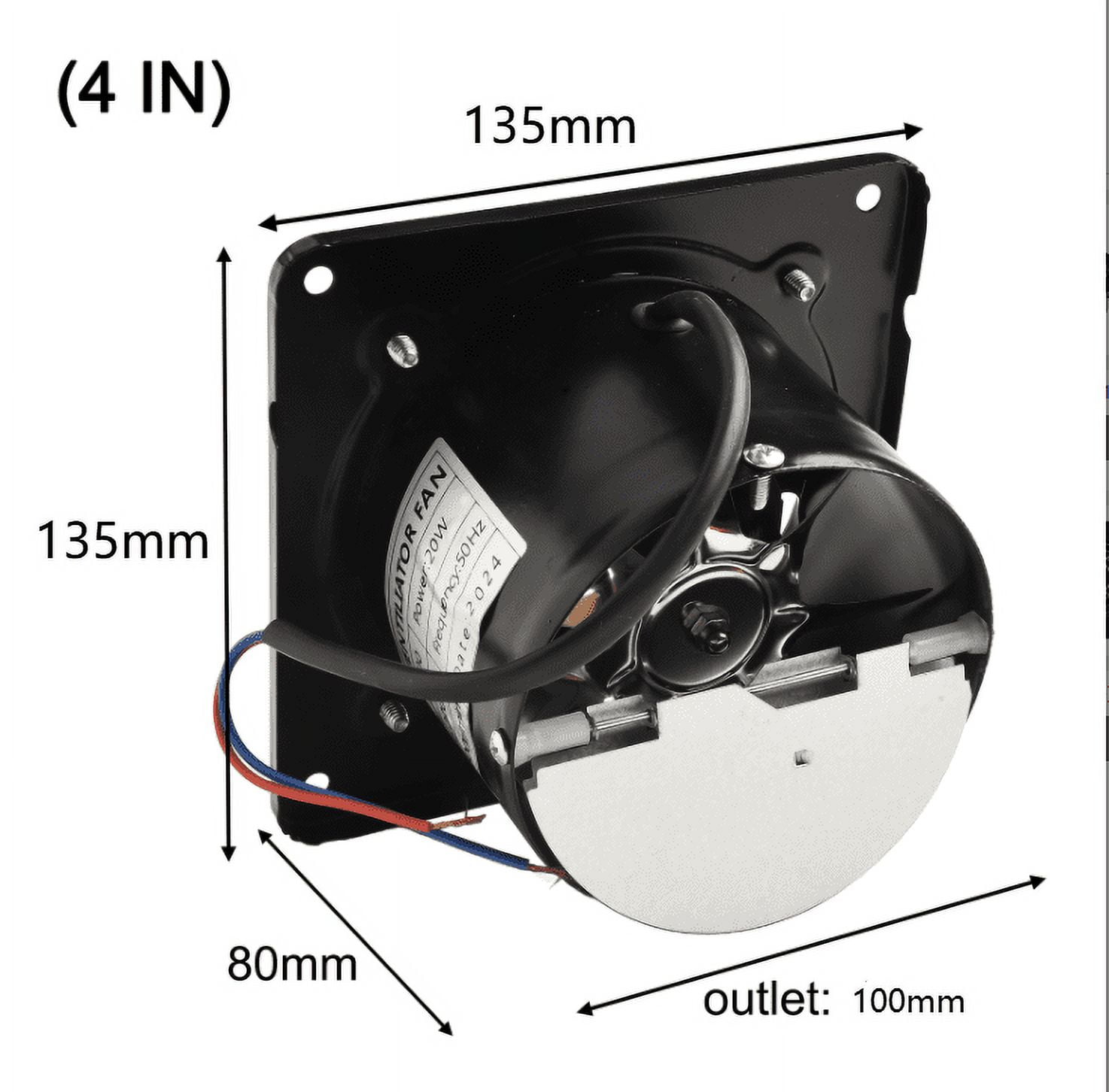 4 Inch Exhaust Fan Kitchen Exhaust Fan for Wall Mounted Bathroom 80W ...