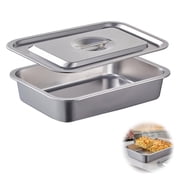 4 Inch Extra Deep Lasagna Baking Pan with Lid, 11x14 Inch 7.4QT Large Stainless Steel Nonstick Lasagna Baking Roasting Pans Casserole Dishes for Oven with Lids1 Pack
