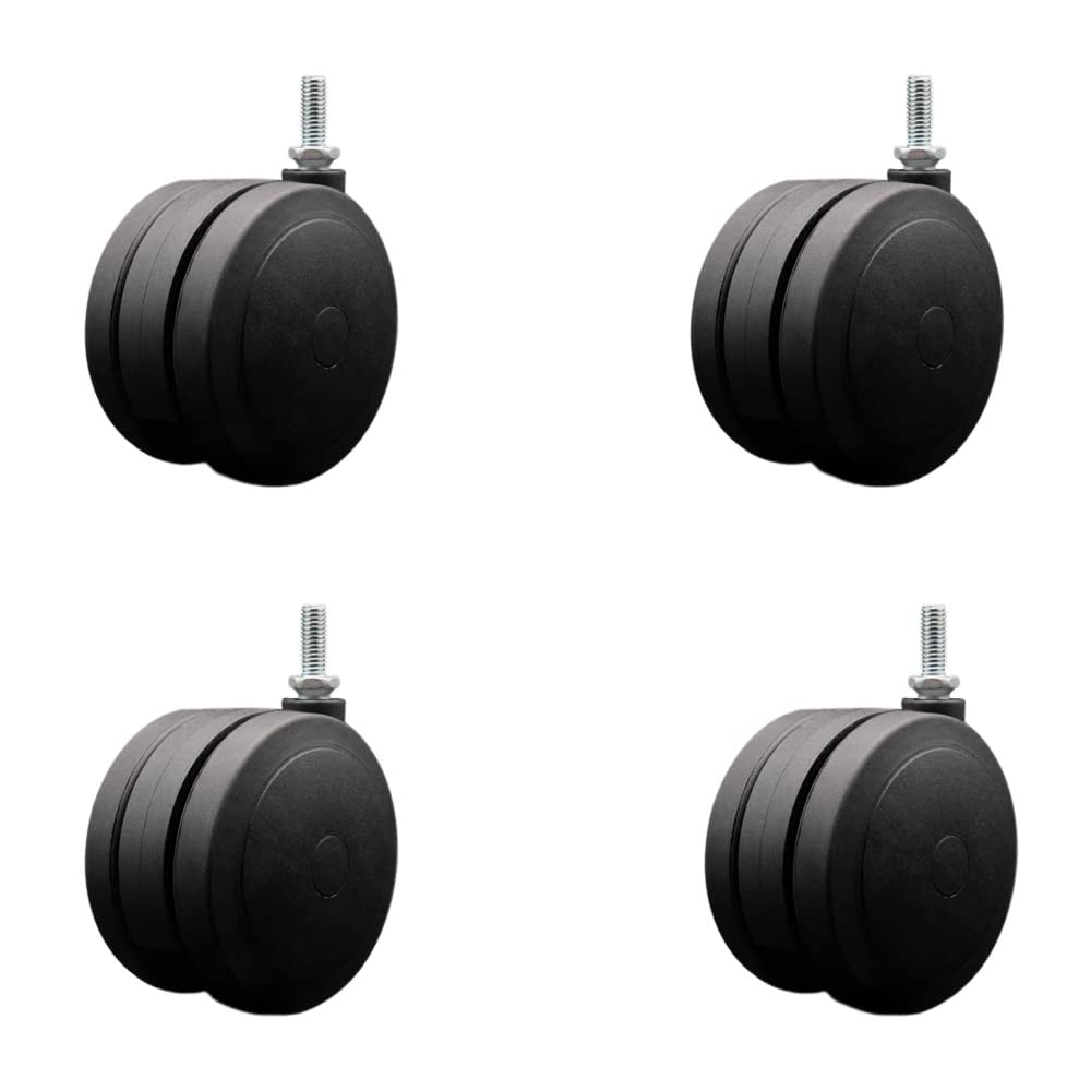 4 Inch Extra Large Heavy Duty Floor Safe Office Chair Casters Black