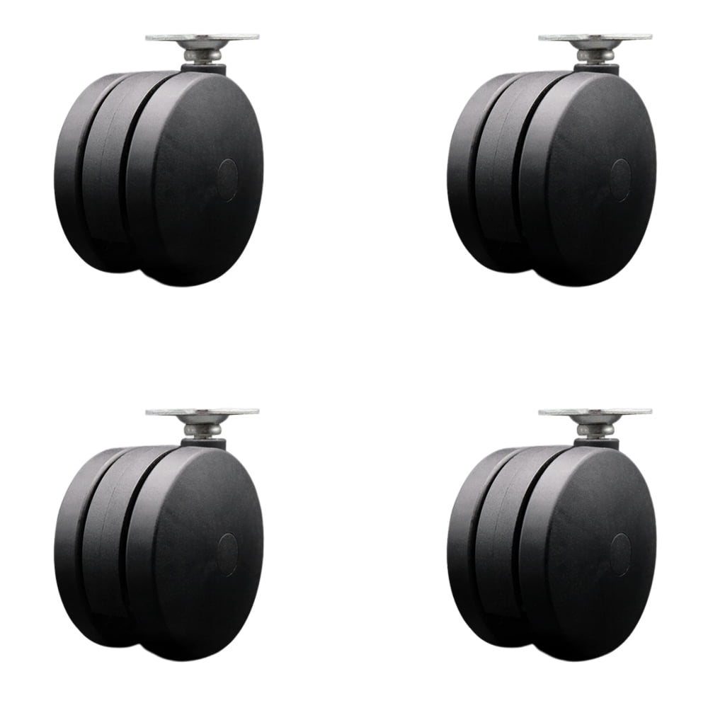 4 Inch Extra Large Heavy Duty Office Chair Wheels Nylon Twin