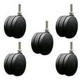 thumbnail image 1 of 4 Inch Extra Large Heavy Duty Twin Wheel Caster 1/2 Threaded Stem Set of 5 SCC, 1 of 2
