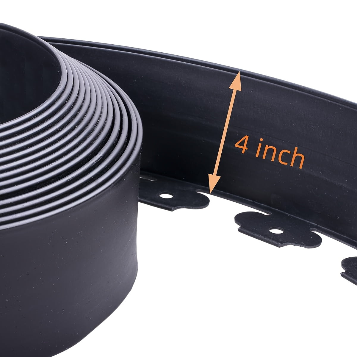 4-Inch Flexible No-Dig Landscape Edging Kit, Black Plastic Garden ...
