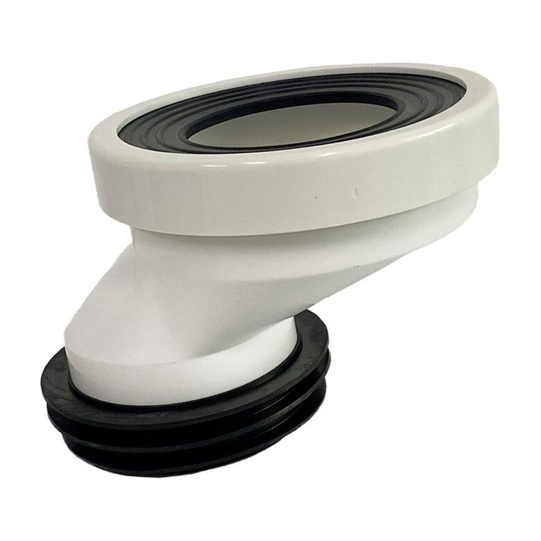 Offset outlet flange toilet