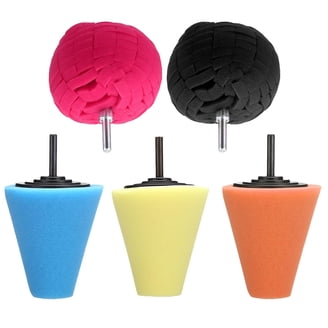 Polierschwamm-Set Für Bohrmaschine – Kegel-Design, 6 Mm Schaft, 100x80 Mm – Für Scheinwerfer & Felgenpolitur!