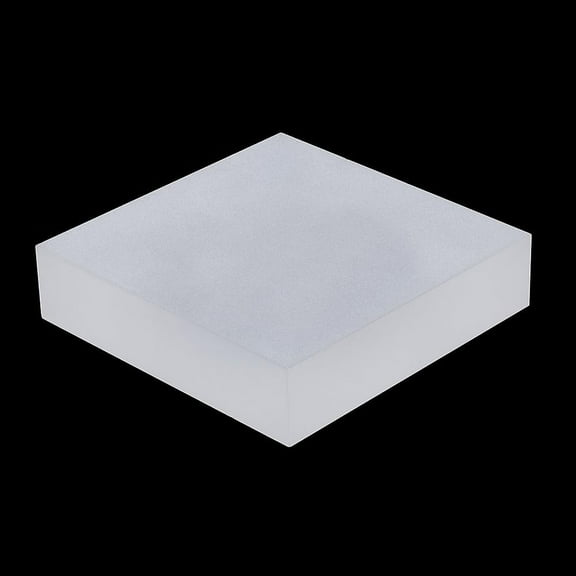 4-Inch Frosted Square Acrylic Display Block Thick Matte Riser Stand for Perfume Jewelry Photography