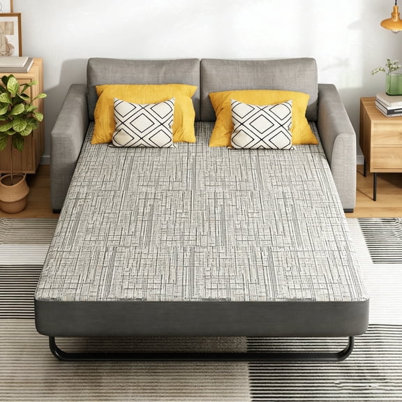 4 Inch Full Size Foldable Mattress, Pull Out Sofa Replacement Mattress, Bed Memory Foam Mattress Mattress with Removable Washable Cover, for Couch Beds Guest Rooms, RVs & Boats,(Sofa Not Inclued)