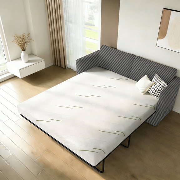 4 Inch Full Size Mattress,Pull-out Sofa Replacement Gel Memory Foam Mattress, CertiPUR-US Certified, Removable Washable Cover, for Couch Beds Guest Rooms, Sofas, RVs & Boats,(Sofa Not Included)