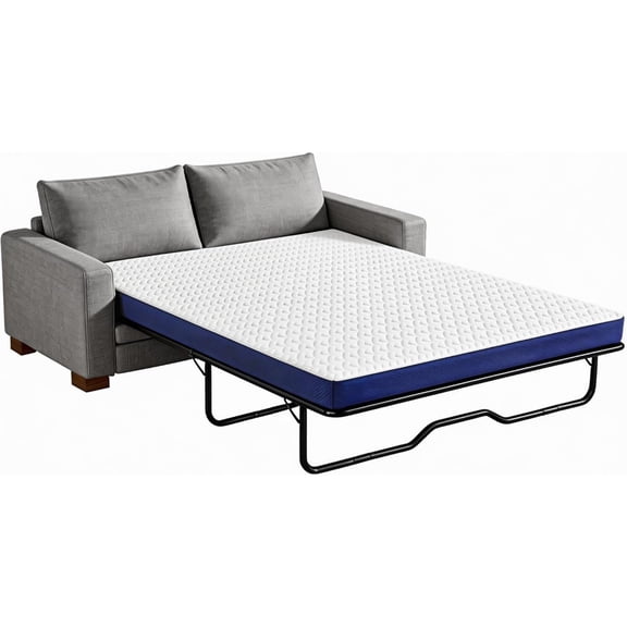 4 Inch Full Sofa Bed Mattress Replacement, Gel Memory Foam Sleeper Sofa Mattress for Pull Out Couch, Washable Cover, Non Slip Base, 72 x 53 x 4 in