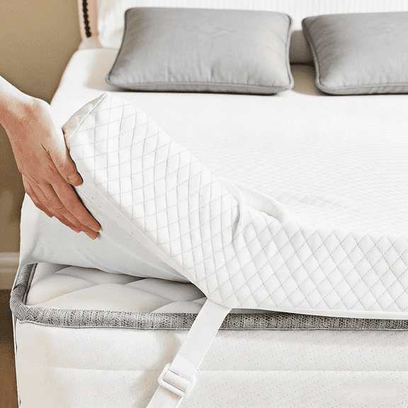 4 Inch Gel Memory Foam Mattress Topper King Size, Cooling Gel Infused Topper for Pressure Relief with Removable Cover, for Sleeper Sofa RV and Camper Beds, CertiPUR-US Certified