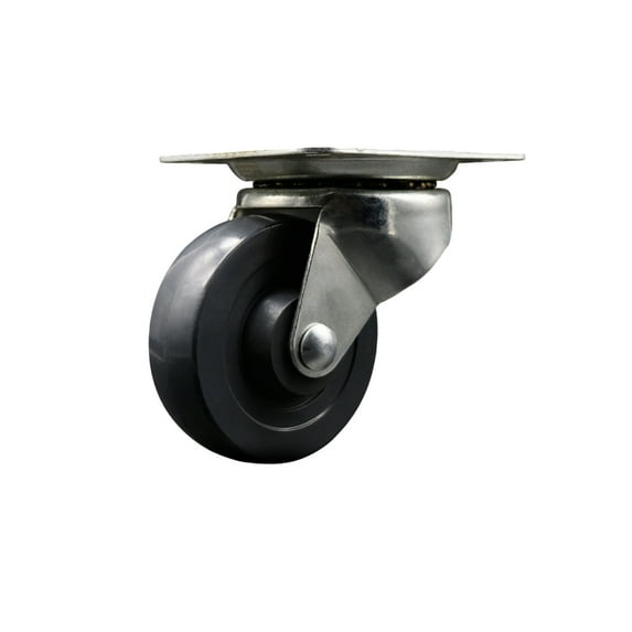 4 Inch General Duty Dolly Hard Rubber Wheel Swivel Top Plate Caster SCC