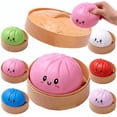 thumbnail image 1 of 4 Inch Giant Dumpling Squishies, Anxiety Relief Fidget, Jumbo Dumpling Stress Ball, Rainbow Mystery Squishies Bun, Soft Squeeze Decompression Dough for Adults, 1 of 6