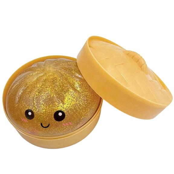 4 Inch Giant Dumpling Squooshy, Anxiety Relief Fidget, Jumbo Dumpling Stress Ball, Rainbow Mystery Spongy Bun, Soft Squeeze Decompression Dough