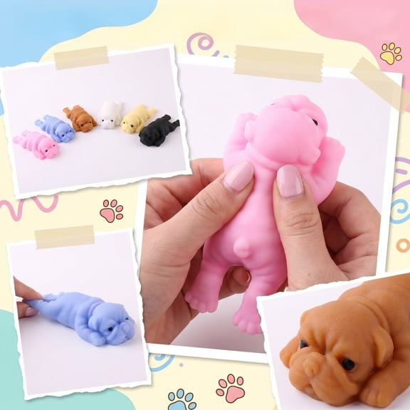 4-Inch Giant Jumbo Red Dog Squishy, Taba Squishy Squeeze, Sensory Fidgets, Fun Birthday Gift for Teens Adults, ADHD Autism Calming Tools, Premium TPR Material