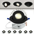 4 Inch Gimbal Black Led Recessed Light, 360°+90° Adjustable Directional