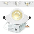 4 Inch Gimbal Led Recessed Light, 3000K/4000K/5000K Dimmable Retrofit