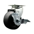 thumbnail image 1 of 4 Inch Glass Filled Nylon Swivel Caster with Ball Bearing and Brake SCC, 1 of 2