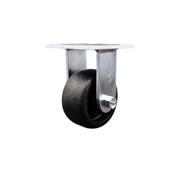 4 Inch Glass Filled Nylon Wheel Rigid Caster with Roller Bearing Service Caster
