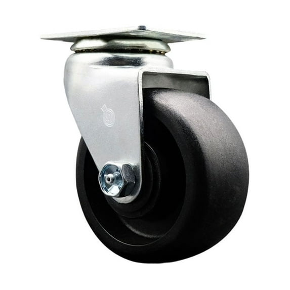 4 Inch Glass Filled Nylon Wheel Swivel Caster with Roller Bearing Service Caster