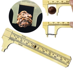 4 Inch Gold Vernier Caliper - 0-100mm High Alloy Micrometer Gauge - Precision Copper Measuring Tool for Engineering & Home (1 Pack)