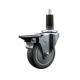 thumbnail image 1 of 4 Inch Gray Poly Swivel 1-1/4 Inch Expanding Stem Caster with Brake SCC, 1 of 2
