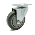 thumbnail image 1 of 4 Inch Gray Polyurethane Wheel Swivel Top Plate Caster Service Caster Brand, 1 of 2