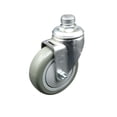 thumbnail image 1 of 4 Inch Gray Polyurethane Wheel with ¾ Inch NPT Pipe Thread Stem Swivel Caster, 1 of 2