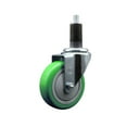 thumbnail image 1 of 4 Inch Green Poly Wheel Swivel 1-1/4 Inch Expanding Stem Caster SCC, 1 of 2