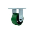 thumbnail image 1 of 4 Inch Green Poly on Cast Iron Wheel Rigid Caster with Roller Bearing SCC, 1 of 2