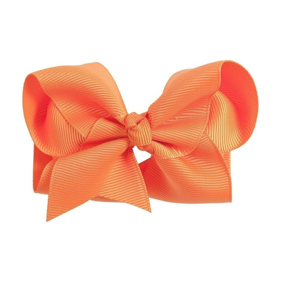 GOGIRL! USA Grosgrain Ribbon Hair Bow, Orange