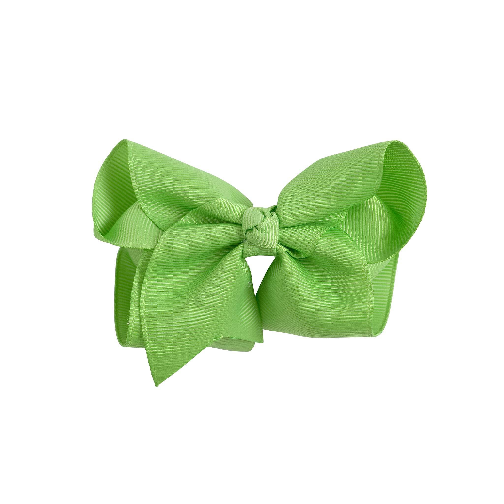 GOGIRL! USA 4 Inch Grosgrain Ribbon Hair Bow w/ French clip Green ...